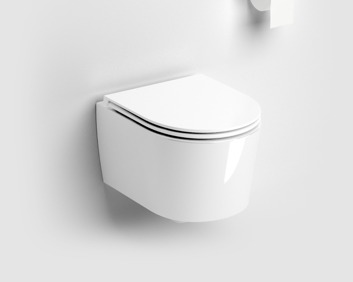 Clou - Inbe Toiletzitting Met Deksel Voor Inbe 1 Toilet, Soft-closing En Quick Release Systeem, Glanzend Wit - Hover