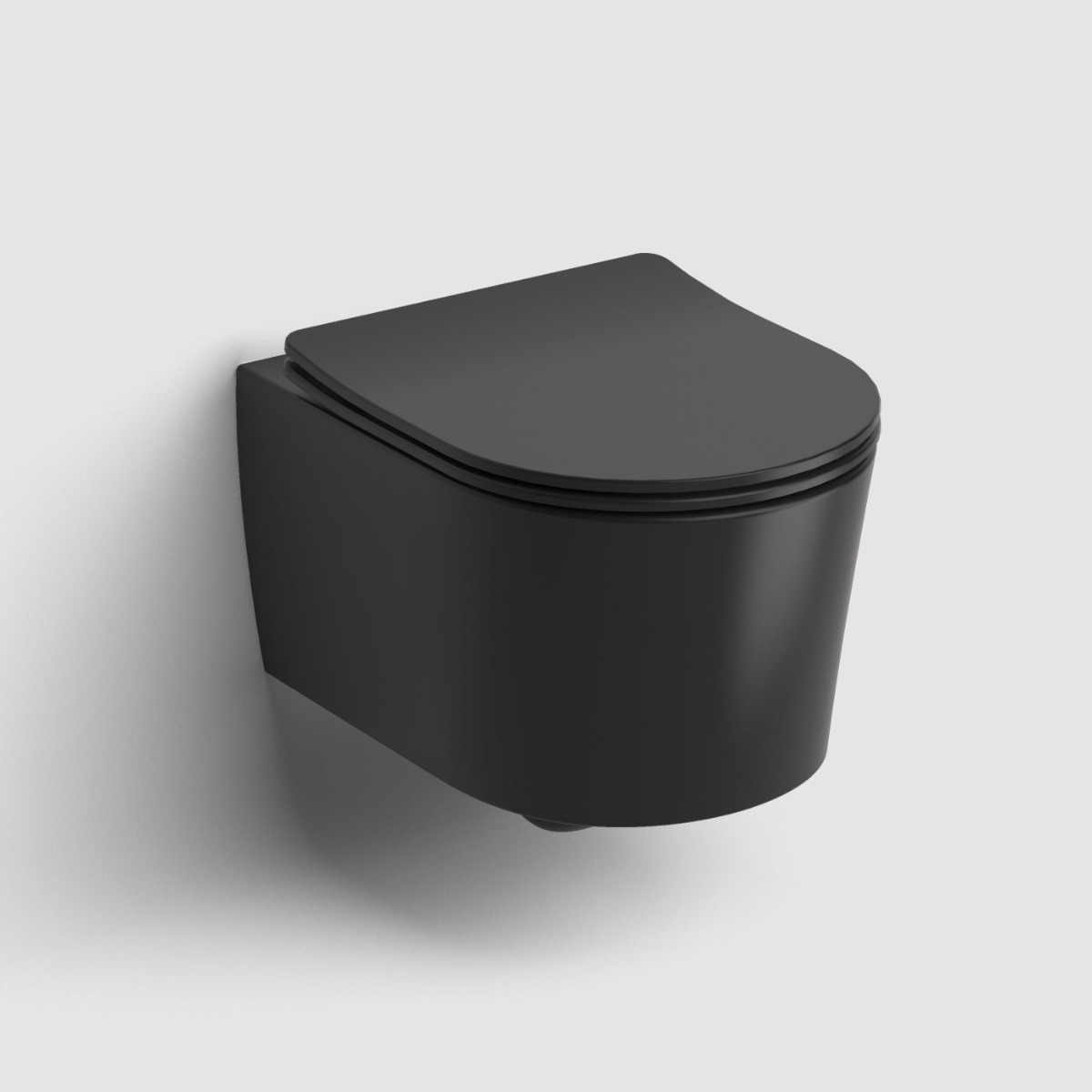 Clou - Inbe Toiletzitting Met Deksel Voor Inbe 1 Toilet, Soft-closing En Quick Release Systeem, Mat Zwart - Hover