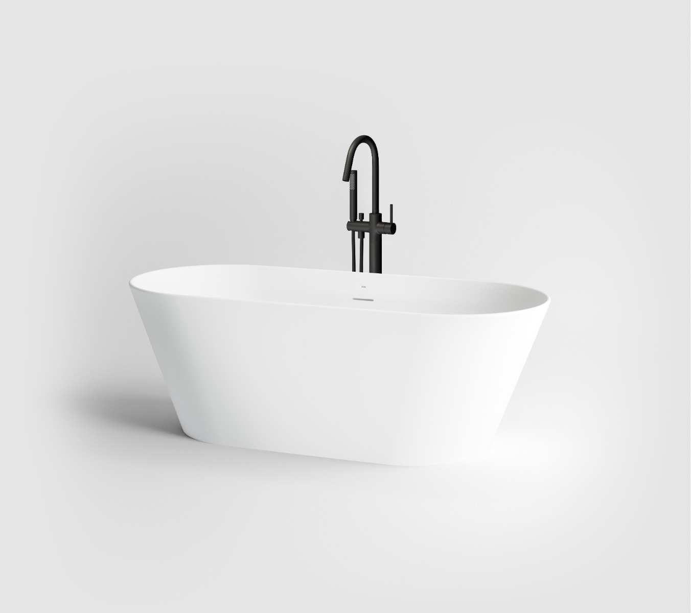 Clou - Solium Ii Vrijstaand Ligbad, Aluite, Met Stop/go Plug In Chroom - Hover