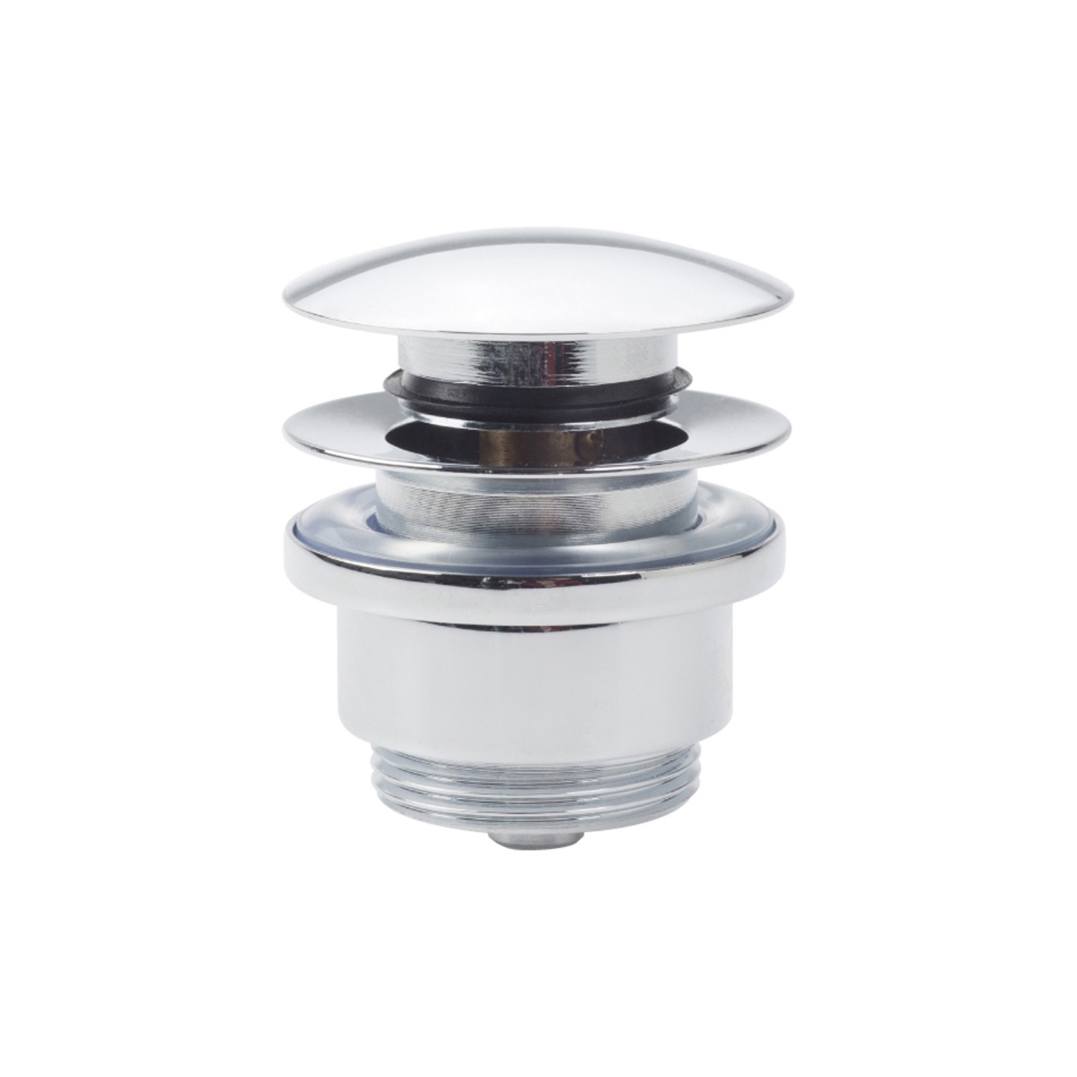 Clou - Inbe Stop/go Wastafel Afvoerplug, Zonder Overloop, Rond, Chroom - Hover