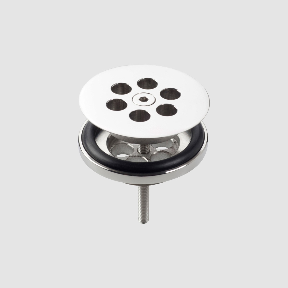 Clou - Wash Me Wastafel Plug Voor Siliconen Waterstop, Chroom - Hover