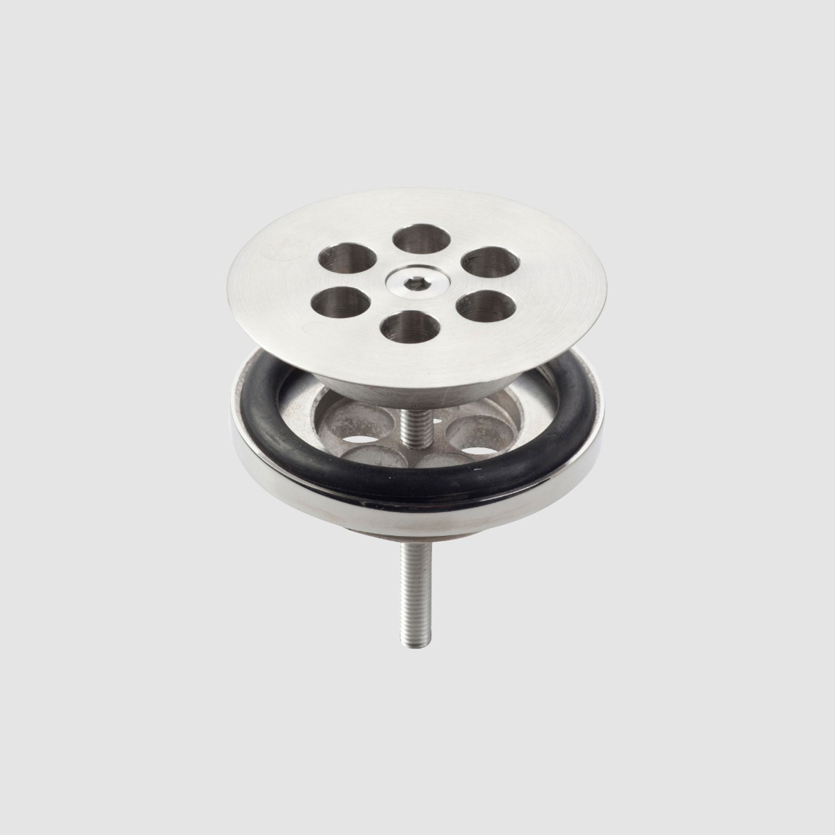 Clou - Wash Me Wastafel Plug Voor Siliconen Waterstop, Rvs Geborsteld - Hover