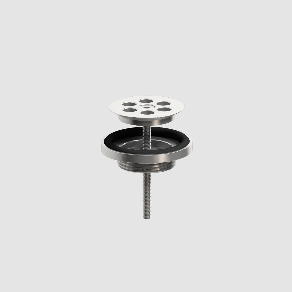 Clou - Mini Wash Me Plug Voor Siliconen Waterstop, Chroom - Hover