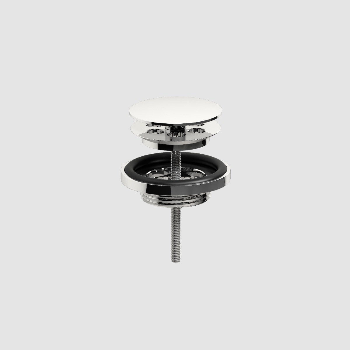 Clou - Mini Wash Me Plug Met Afdekkap, Niet Afsluitbaar, Chroom - Hover