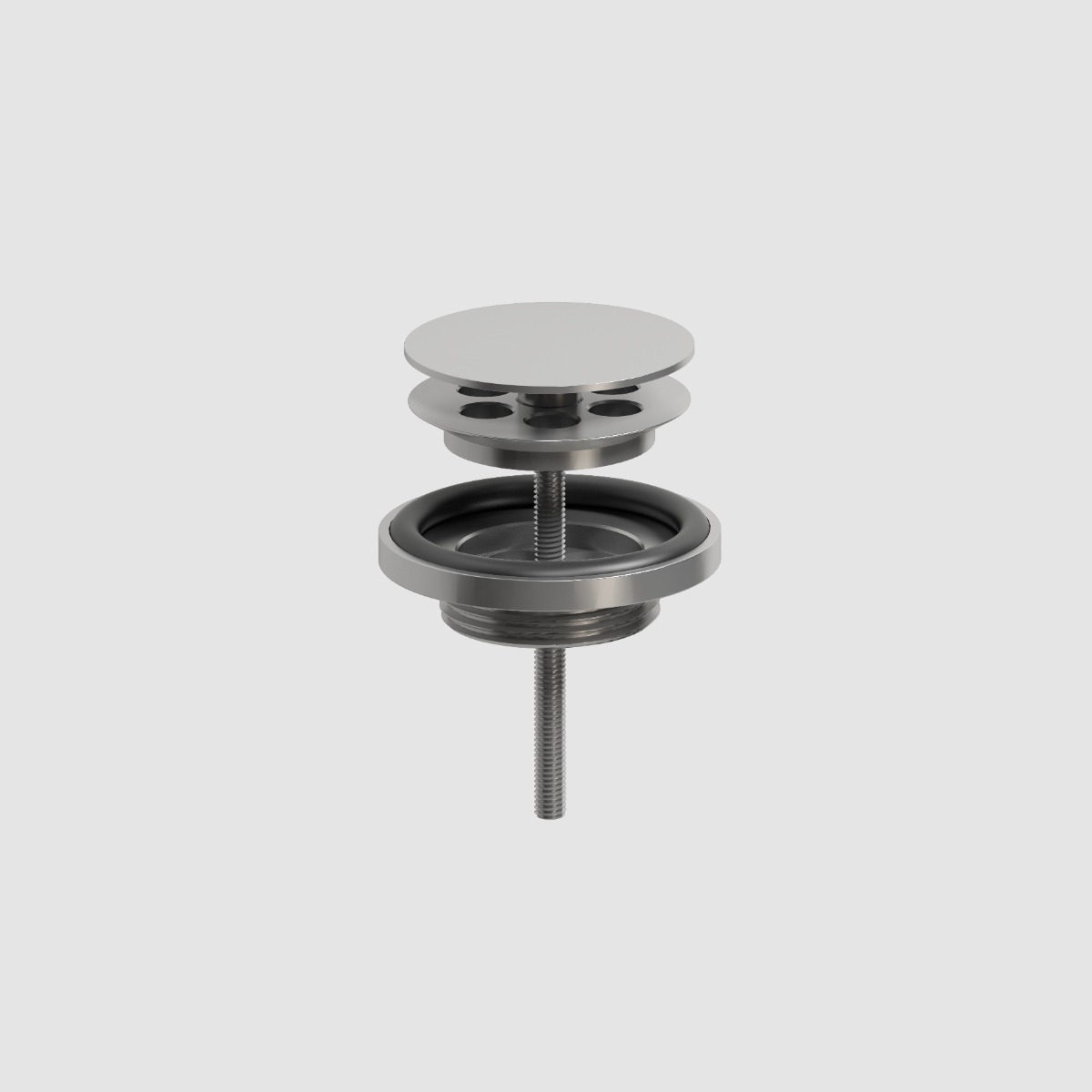 Clou - Mini Wash Me Plug Met Afdekkap, Niet Afsluitbaar, Rvs Geborsteld - Hover
