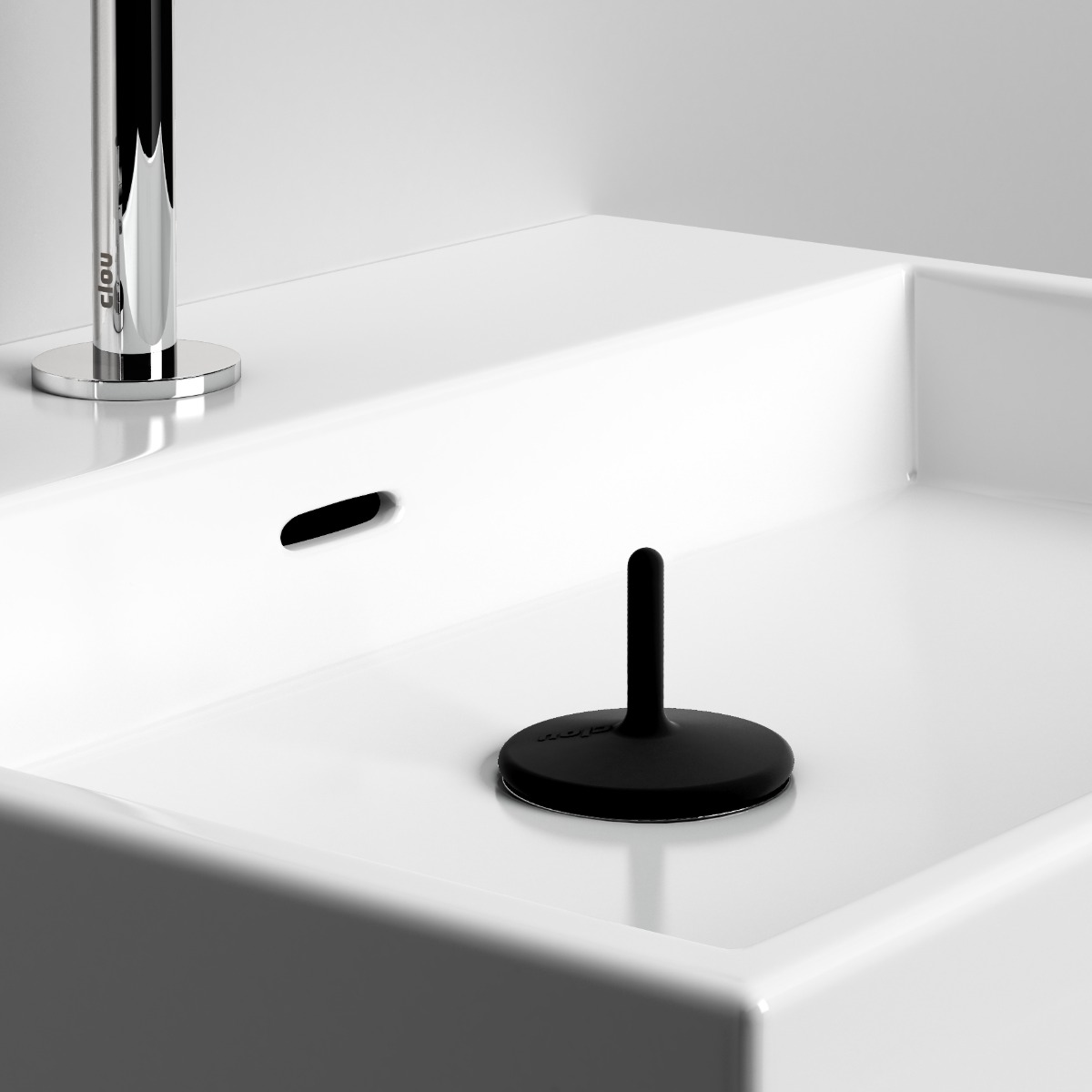 Clou - Wash Me Siliconen Waterstop, Zwart - Hover