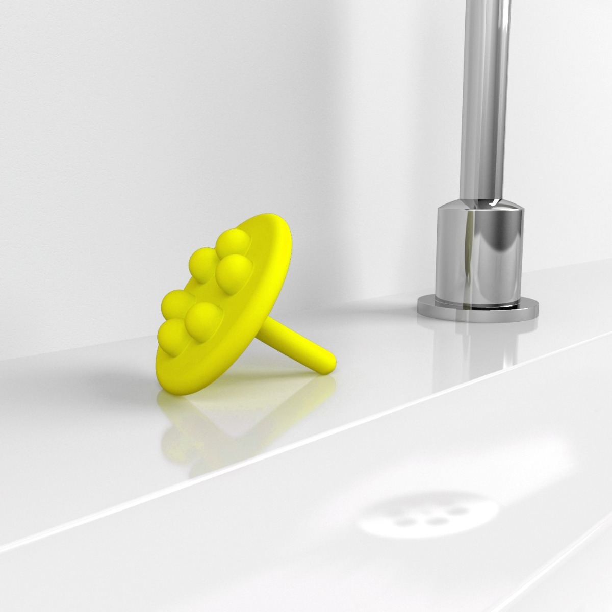 Clou - Mini Wash Me Siliconen Waterstop, Geel - Hover
