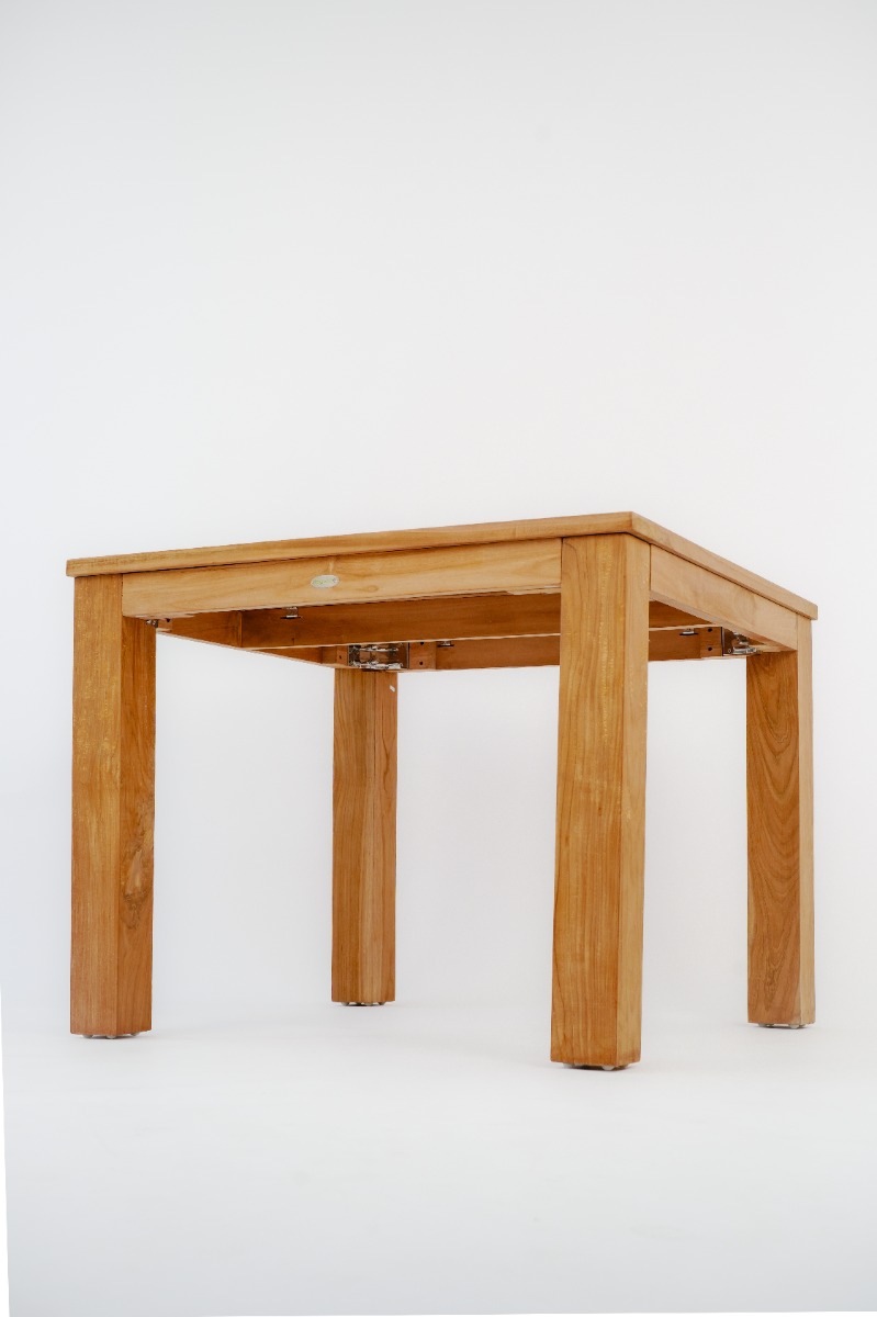 Tuintafel teakhout 100x100x75 met vast poot massief Teak - view 3