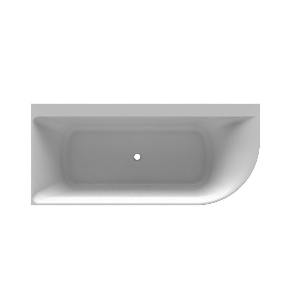 Regn halfvrijstaand bad hoek links 180 x 80cm incl. waste - Hover
