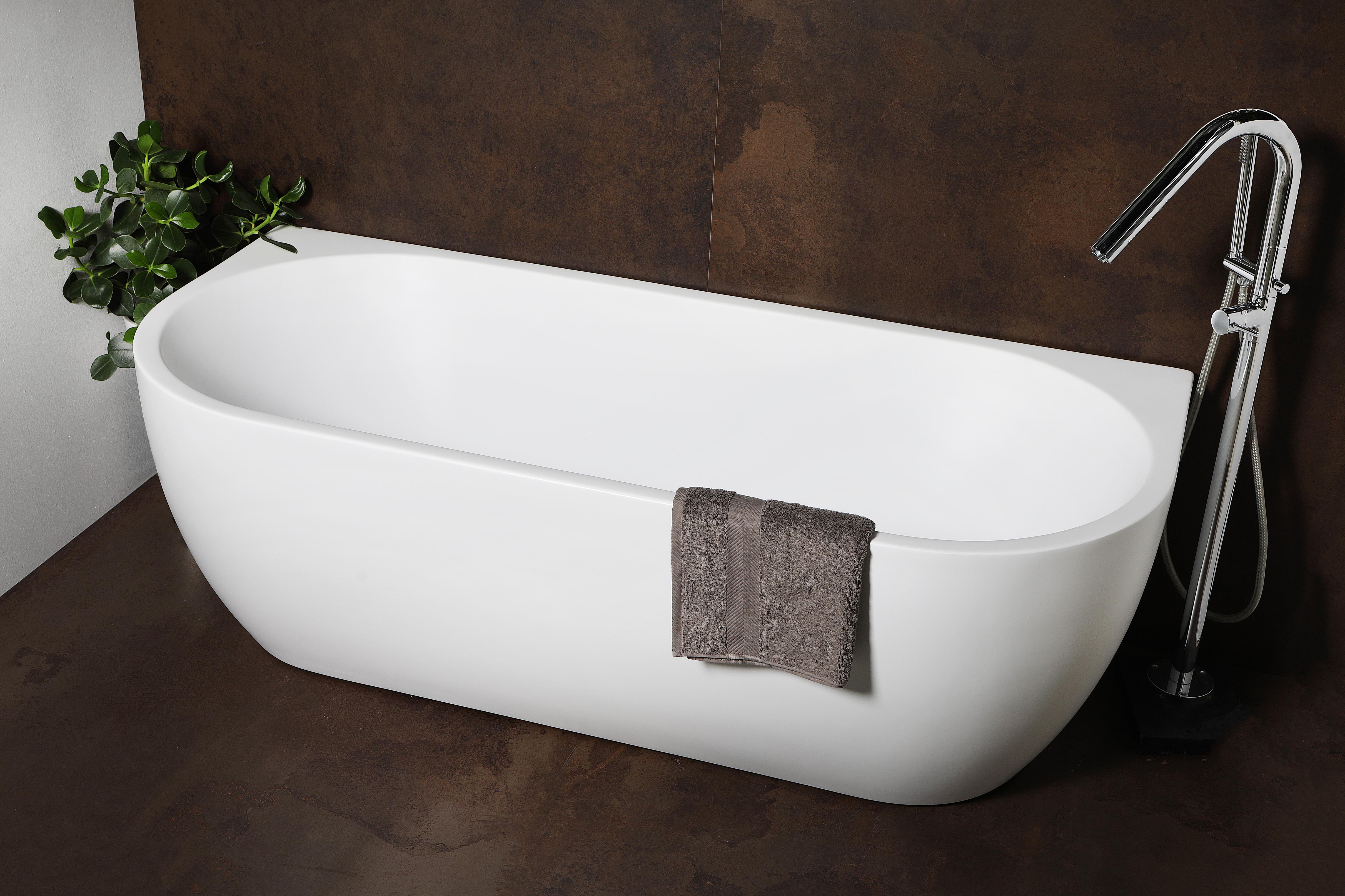 Regn back to wall bad half rond 180x80cm - alternate view