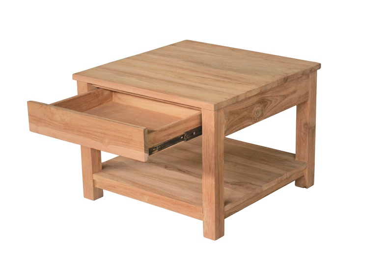 Cube - Teak Bijzettafel | 60x60x45 - NV06 - Hover