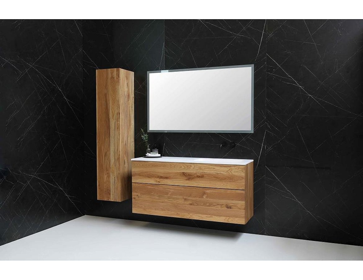FAKTOR Wastafel in polystone | 100 x 45 x 1,5 wasbak rechts - Hover