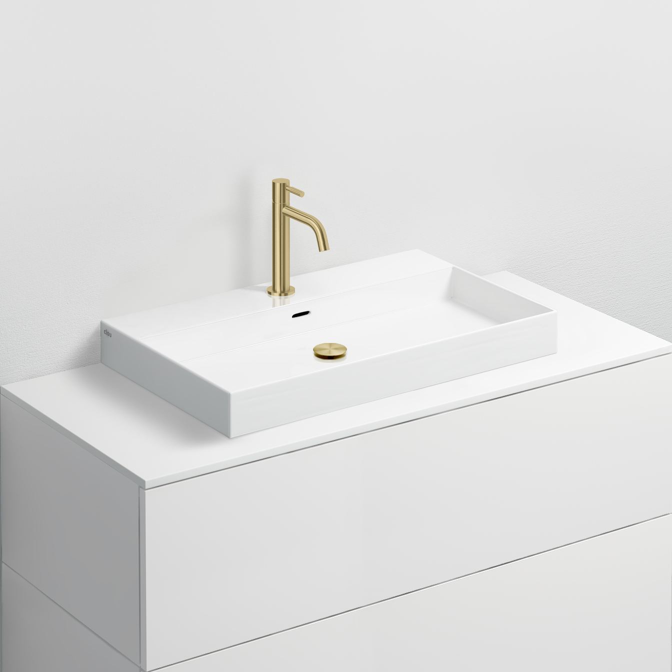 New Wash Me wastafel 70cm, zonder plug, wit keramiek - alternate view