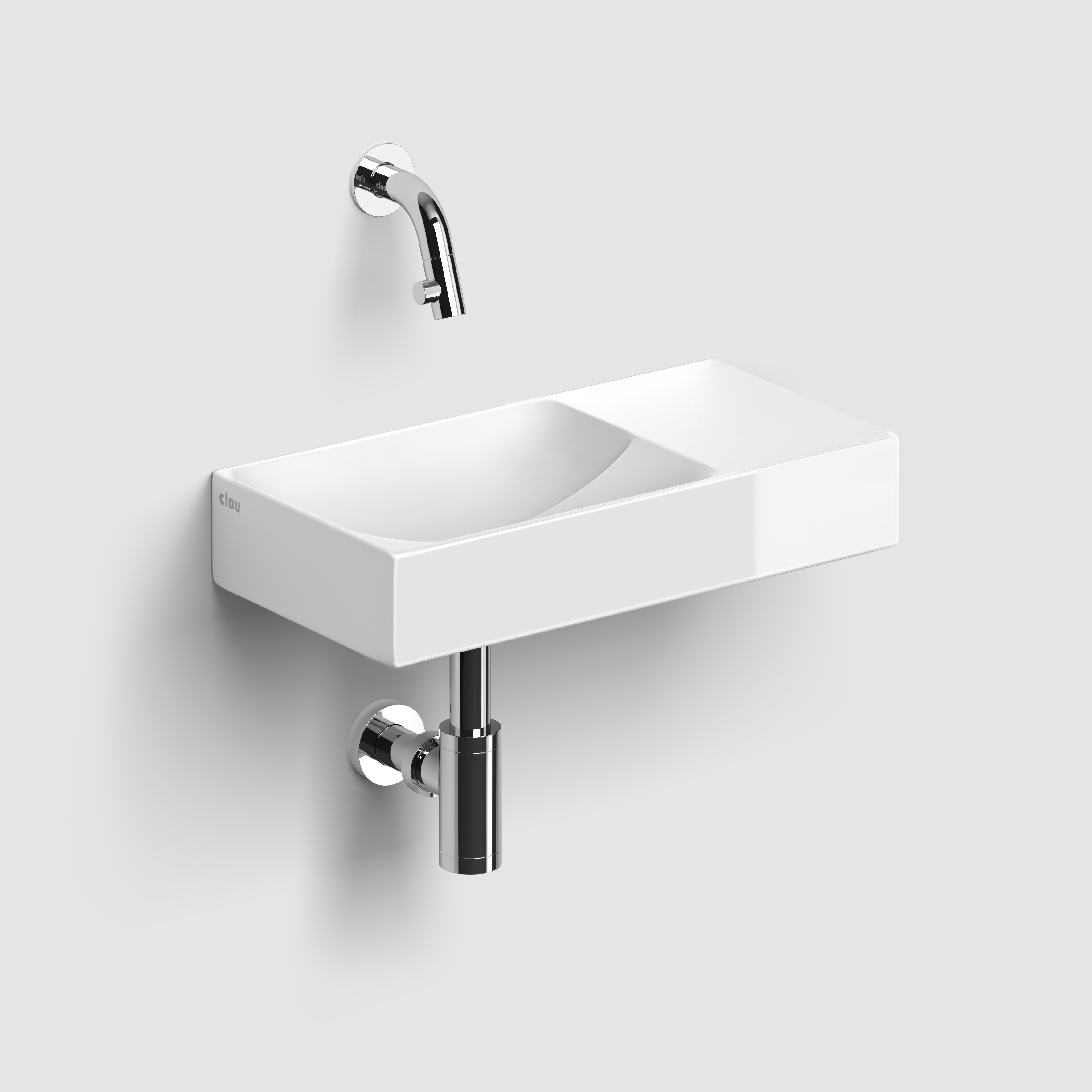 Vale font. 38 cm, zonder kraangat rechts, glanz. wit keram - view 4
