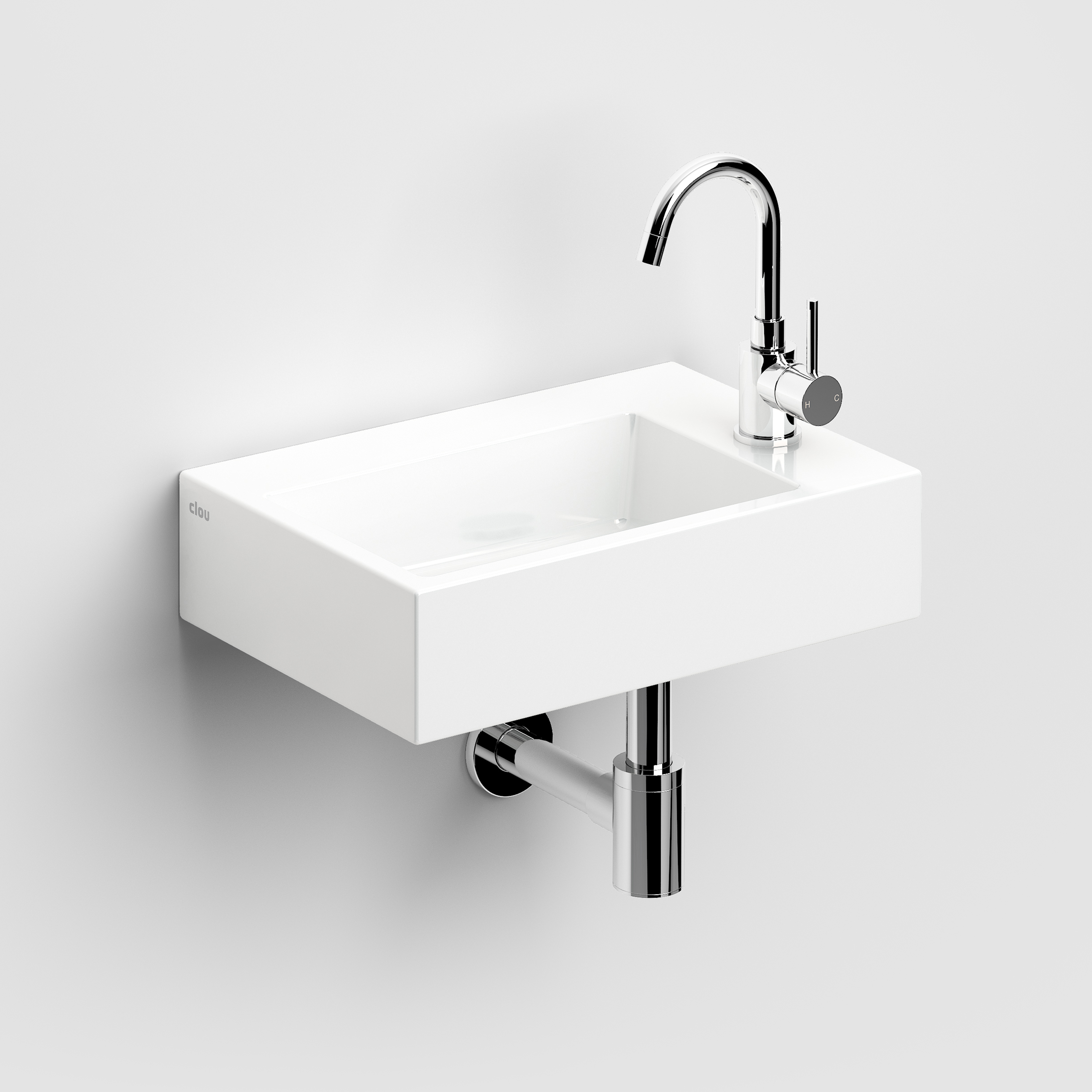 Flush 2 Plus fontein, met kraangat, zonder plug, wit keram. - alternate view
