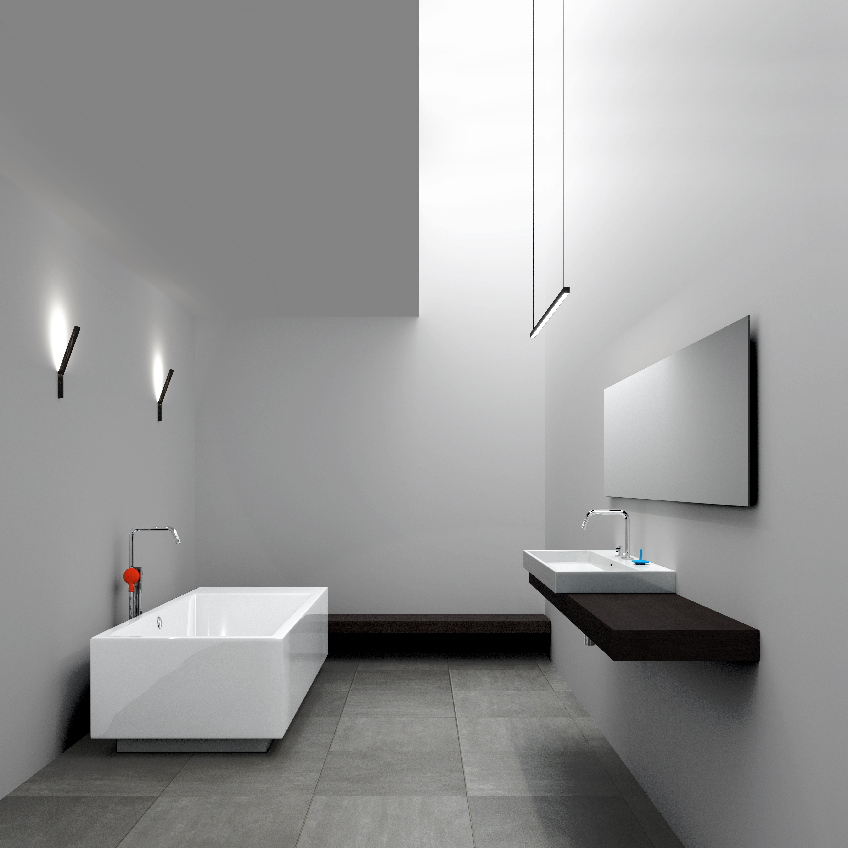 Wash Me vrijstaand ligbad, met stop/go plug, wit acryl - view 4