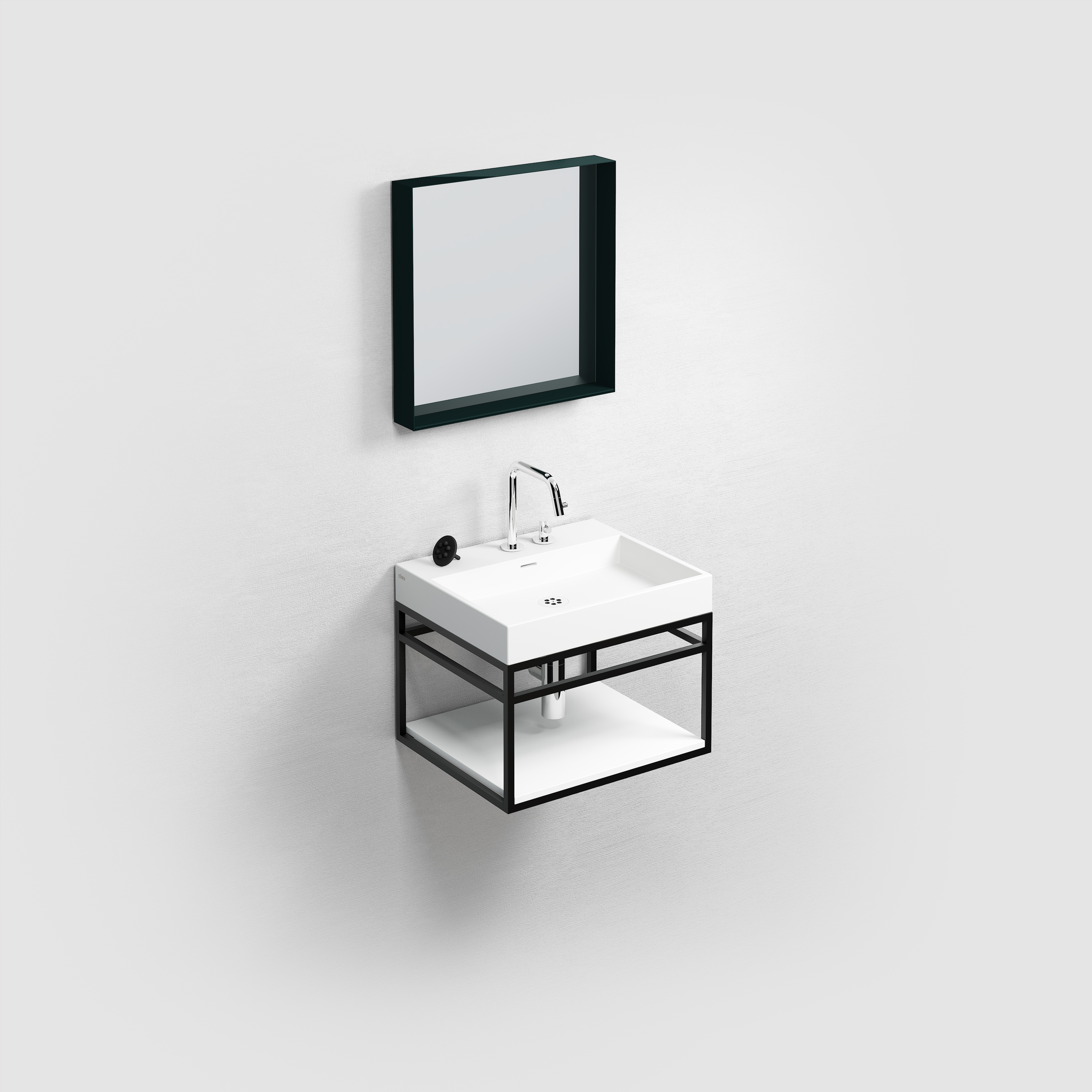 (New) Wash Me Frame inleg planchet 50 cm, mat wit aluite - alternate view