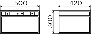(New) Wash Me Frame rvs kokerprof. 50 cm mat zwart poederlak - view 3