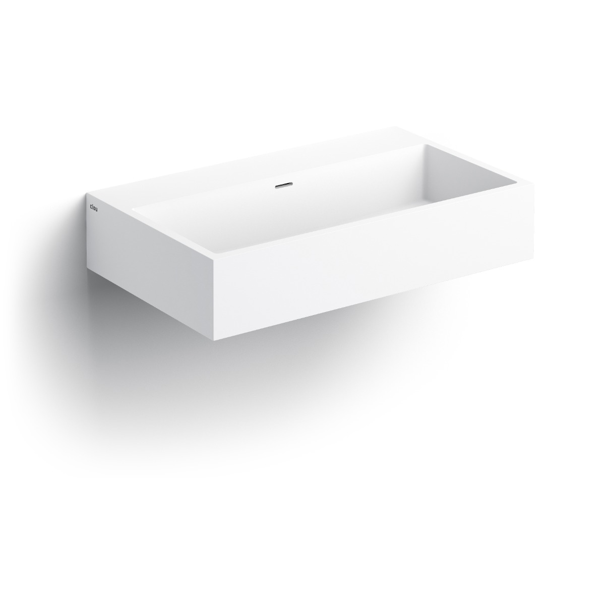 Clou - Wash Me Wastafel 70cm, Zonder Plug, Aluite, Hoogte 14 Cm - Hover