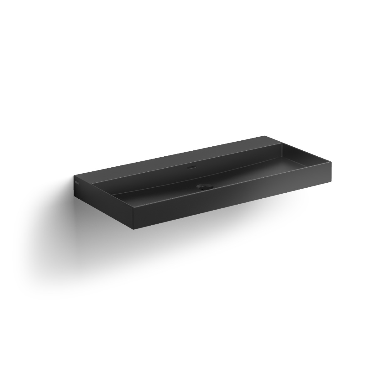 Clou - New Wash Me Mat Zwart Wastafel 90cm, Zonder Plug - Hover