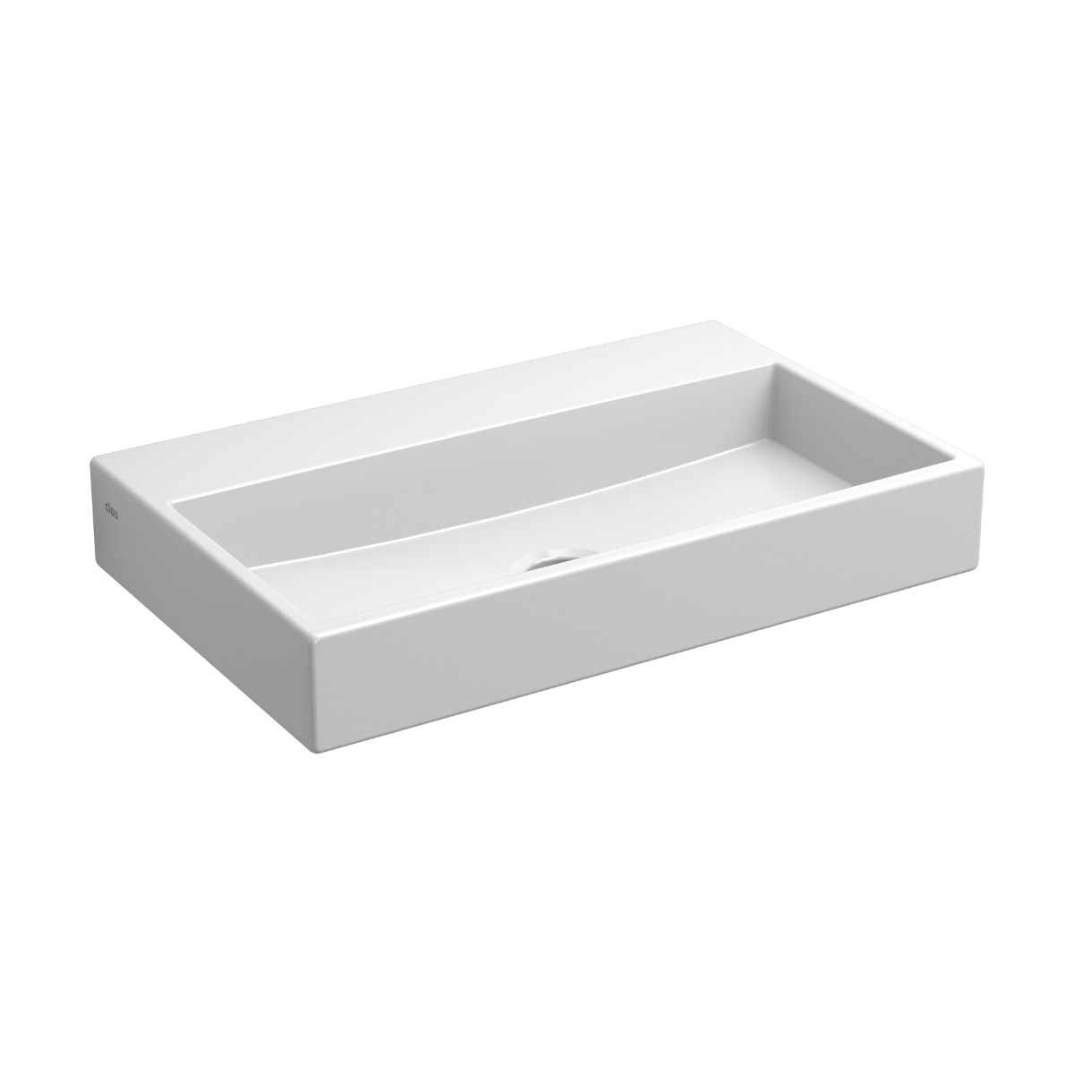 Clou - Mini Wash Me Fontein 38cm, Zonder Kraangat, Glanzend Wit Keramiek - Hover