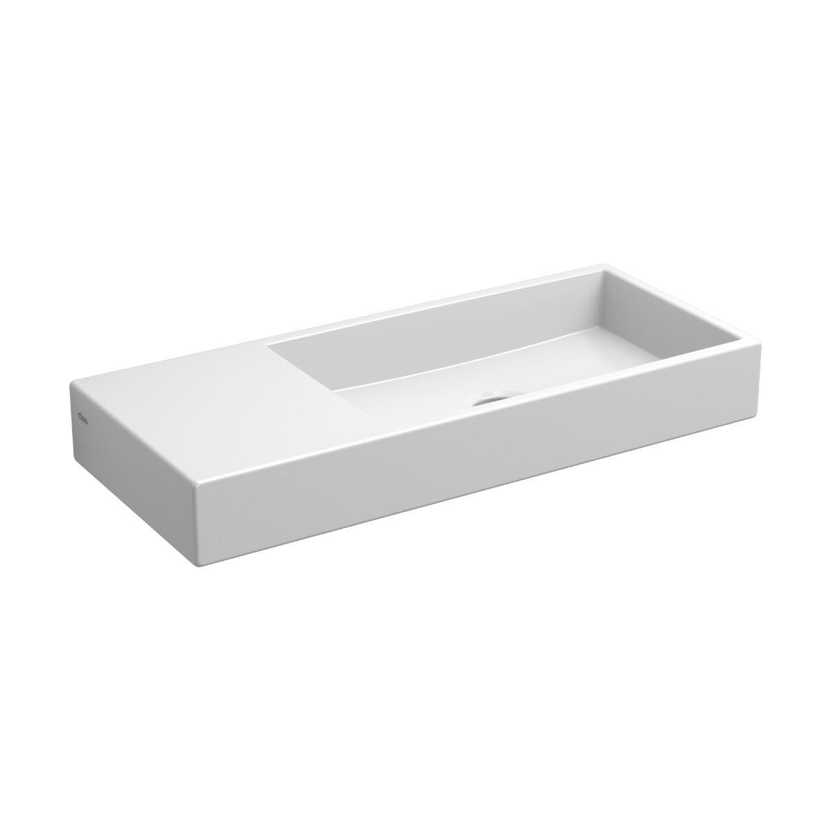 Clou - Mini Wash Me Fontein 45cm, Zonder Kraangat, Glanzend Wit Keramiek - Hover