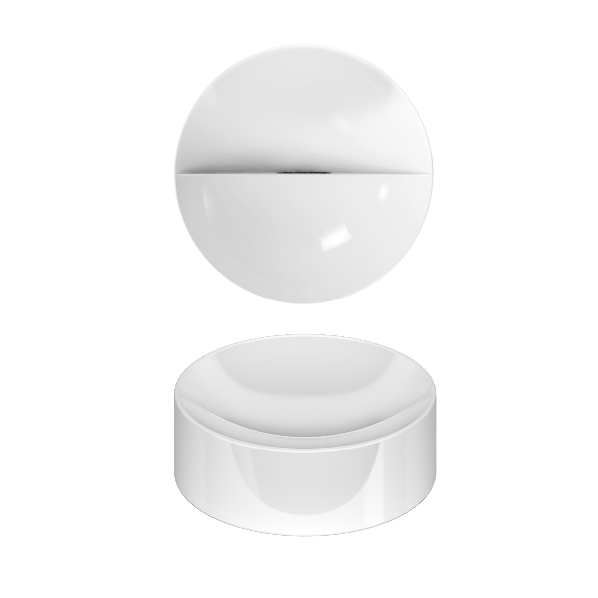 Clou - Vale Fontein, Ø22cm, Zonder Kranenbank, Glanzend Wit Keramiek - Hover