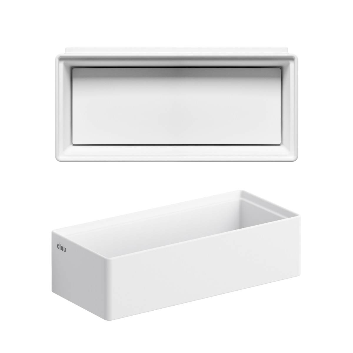 Clou - New Flush 3.1 Fontein, Met Afvoerplug En Afvoerplaat, Zonder Kranenbank, Mat Wit Aluite - Hover