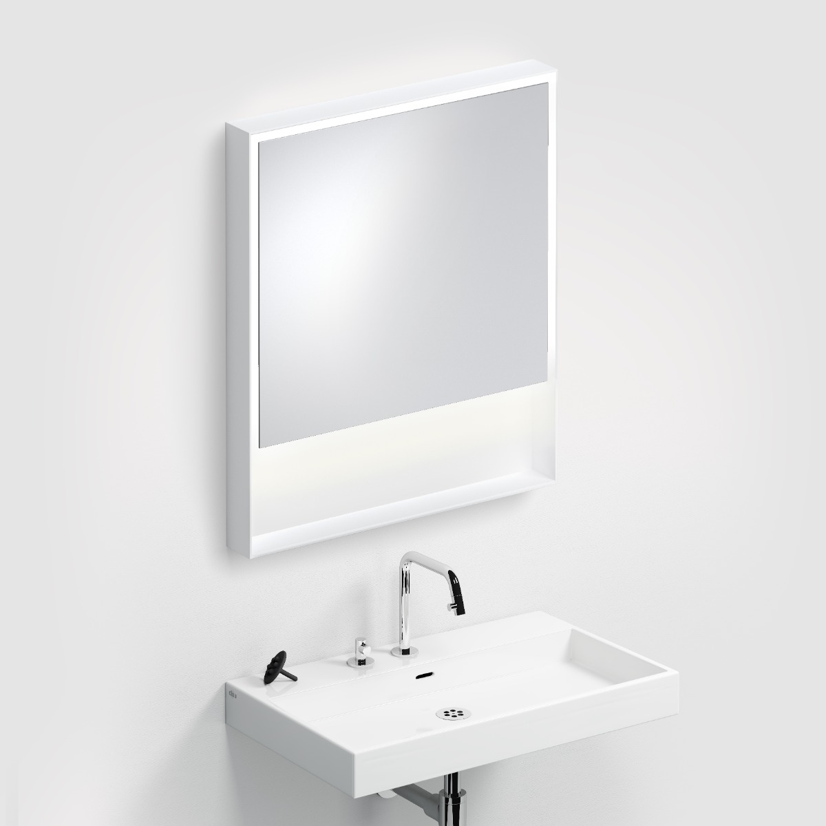 Clou - Look At Me Mat Wit, 70cm, Met Led-verlichting, 2700k Warm Licht, Met Ophangsysteem - Hover