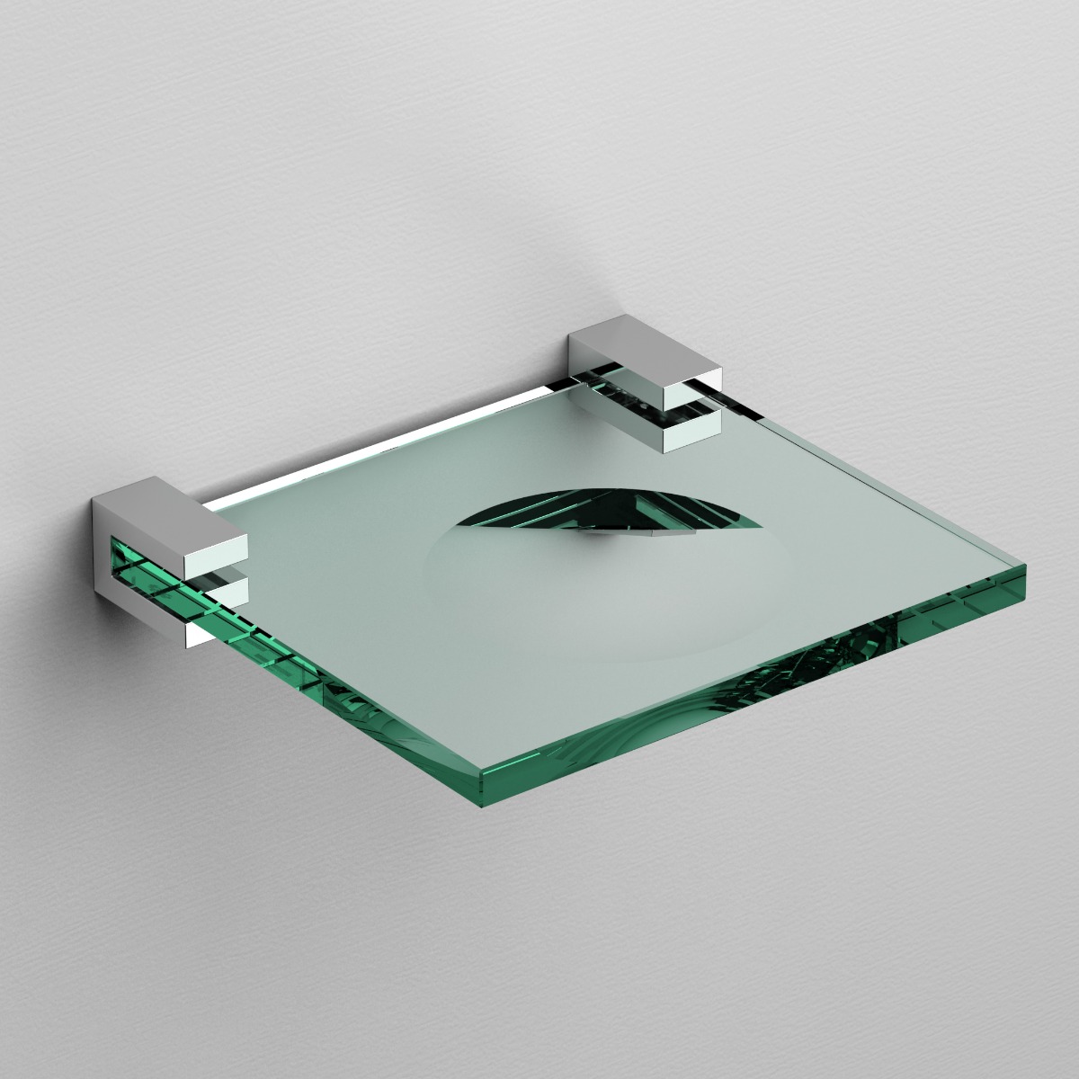 Clou - Quadria Zeepschaal, Chroom En Helder Glas - Hover