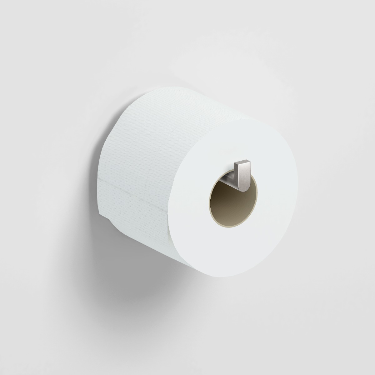 Clou - Flat Toiletrolhouder, Recht, Zonder Klep, Rvs - Hover