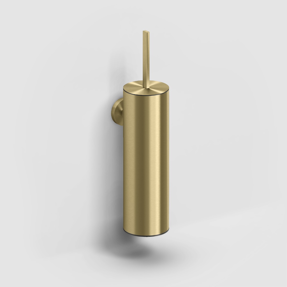 Clou - Flat Toiletborstelgarnituur Wandmodel, Goud Geborsteld Pvd - Hover