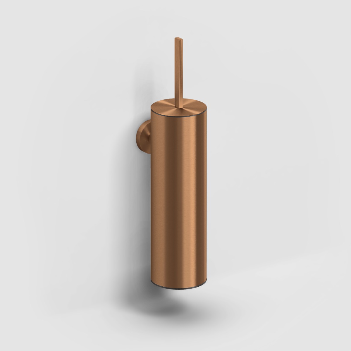 Clou - Flat Toiletborstelgarnituur Wandmodel, Brons Geborsteld Pvd - Hover