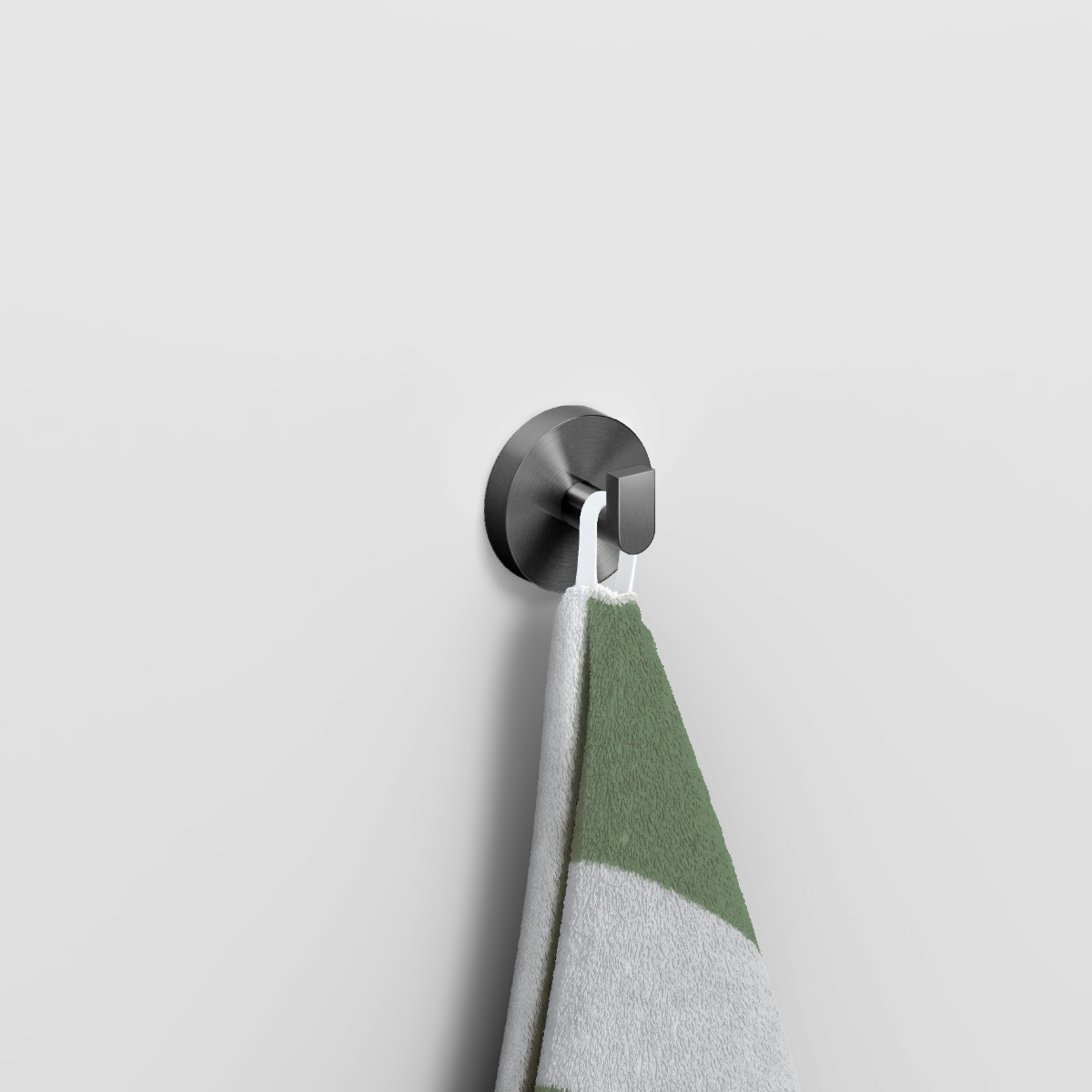 Clou - Flat Set À 2 Kledinghaken, Gunmetal Geborsteld Pvd - Hover