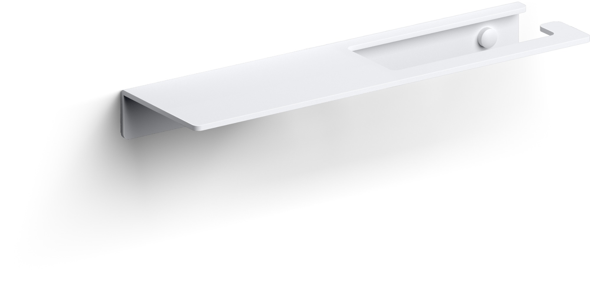 Clou - Fold Toiletrolhouder Met Planchet, Mat Wit - Hover