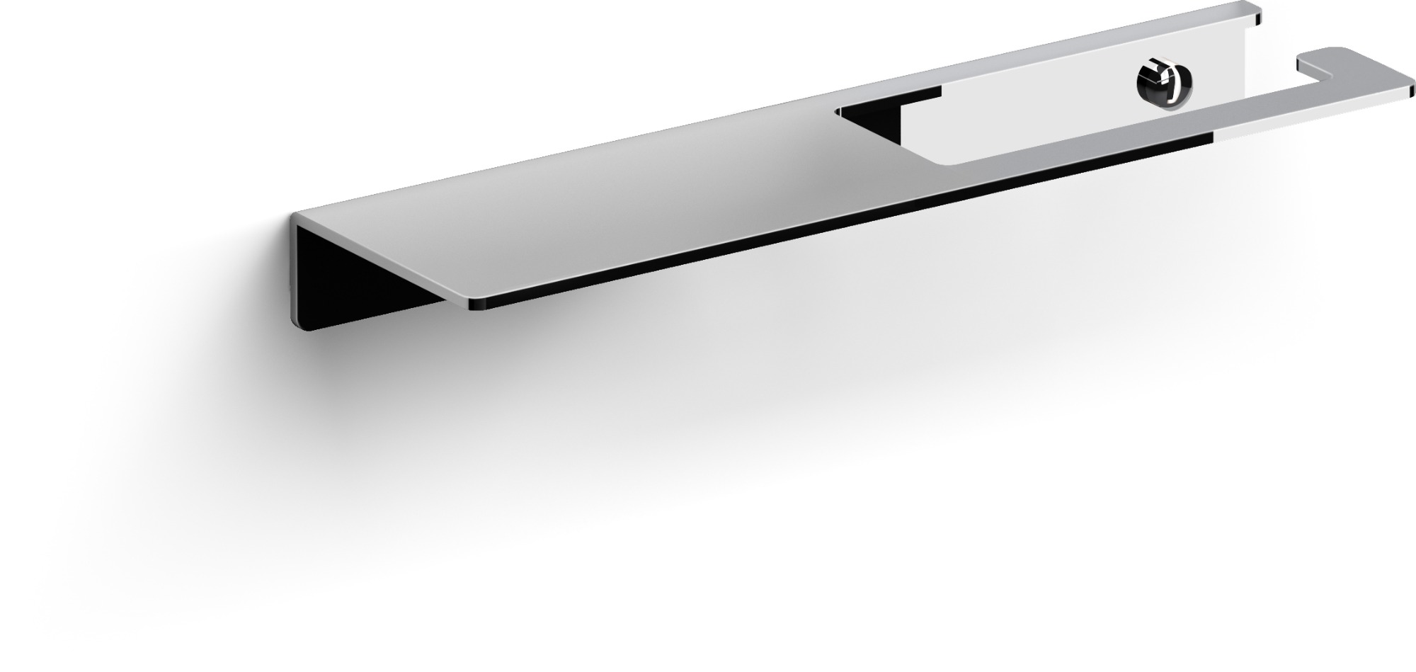 Clou - Fold Toiletrolhouder Met Planchet, Chroom - Hover
