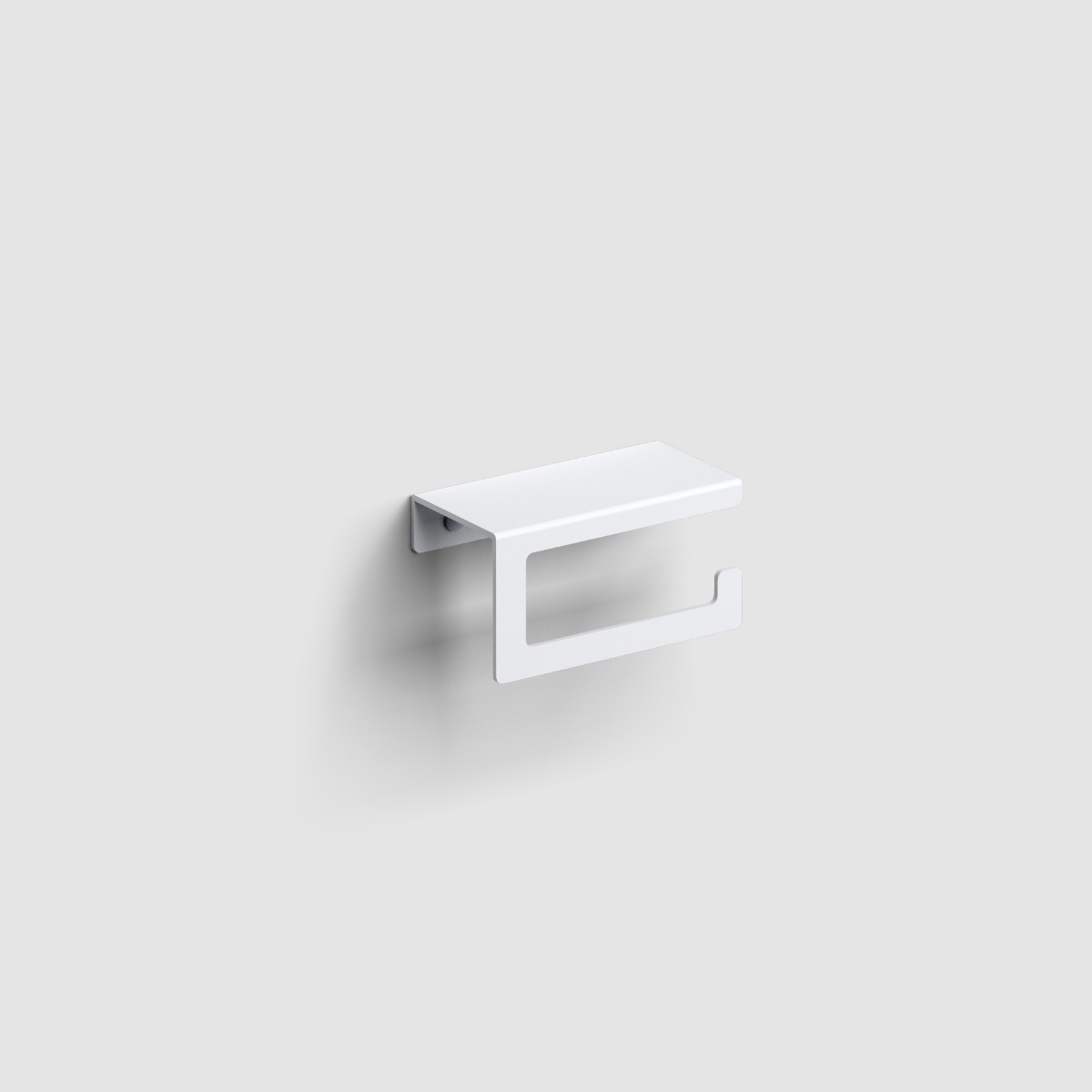 Clou - Fold Toiletrolhouder Met Cover, Mat Wit - Hover