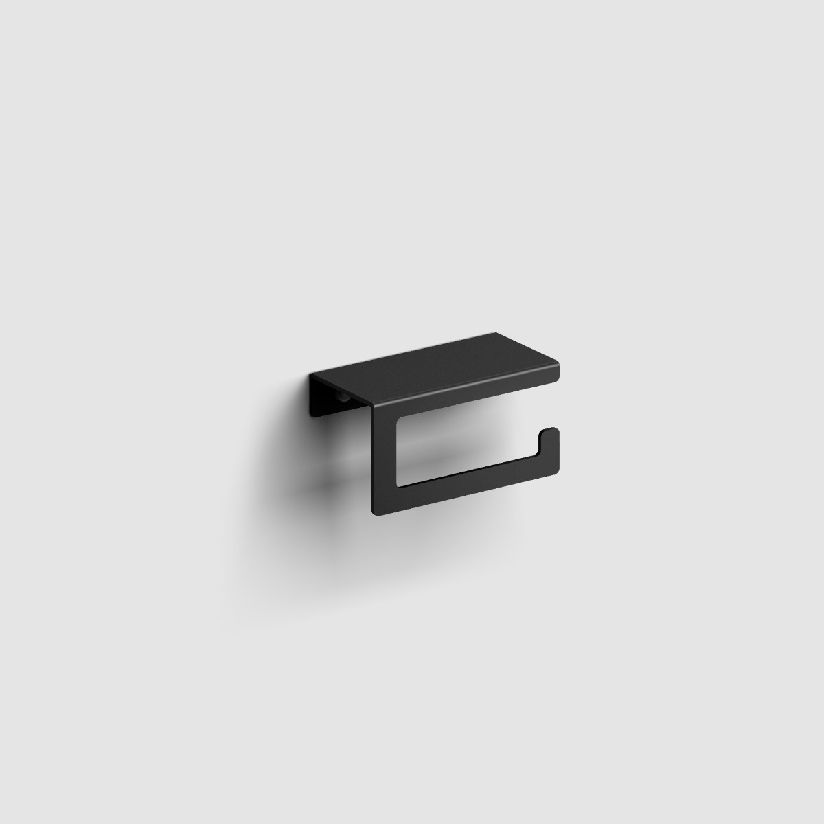 Clou - Fold Toiletrolhouder Met Cover, Mat Zwart - Hover