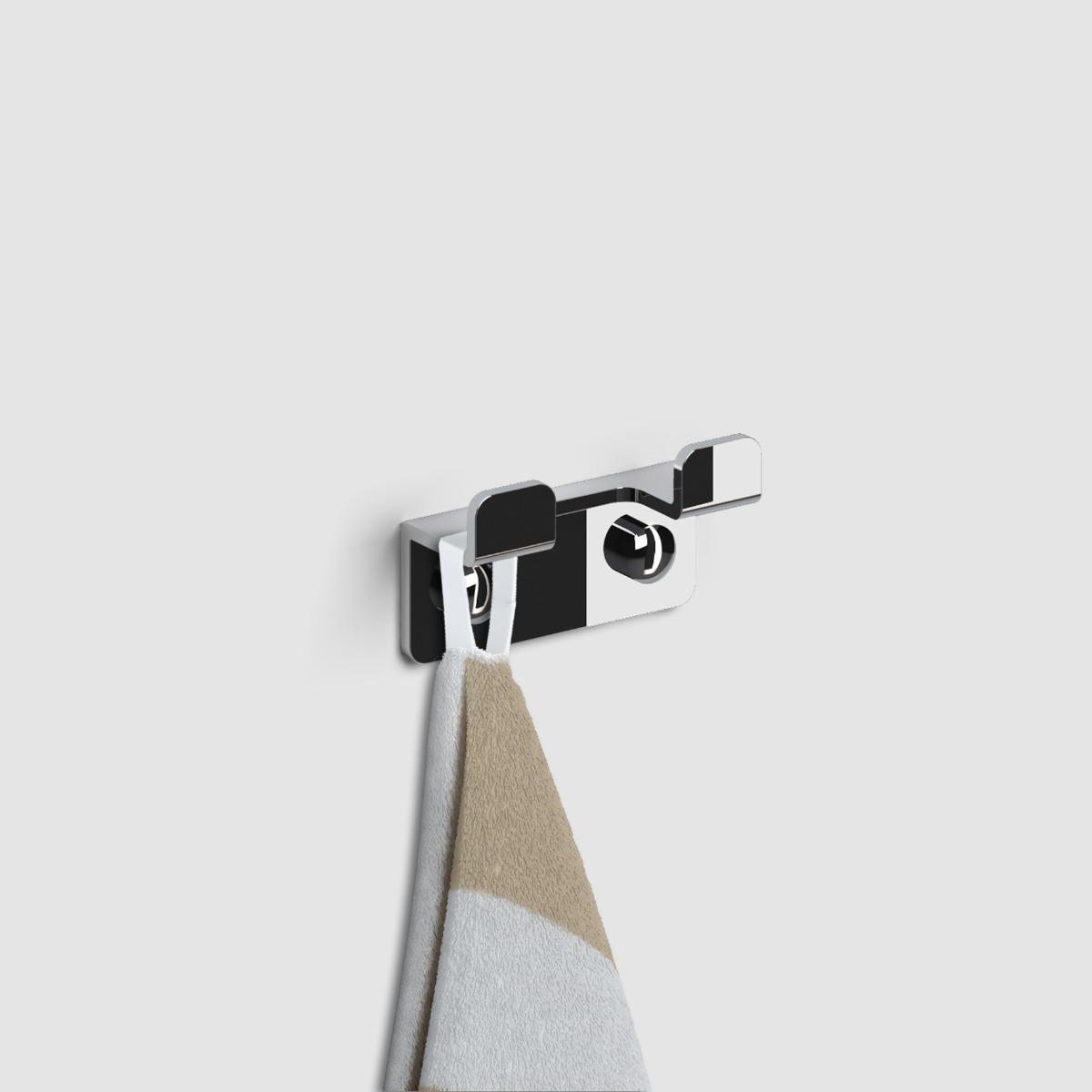 Clou - Fold Dubbele Kledinghaak, Chroom - Hover