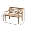 Teakholz Stationsbank | 100 CM | Gerecyceltes Teakholz