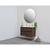 Wastafel polystone Elegant dubbel 120x46x2 | 1 Kraangaten | Mat wit