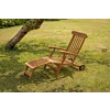Deckchair ligbed teakhout met wielen | Teakea.nl