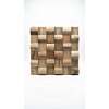 Teak Mozaïek Wandpaneel / Wandtegel (30x30 cm) Teak Mozaïek Wandpaneel / Wandtegel (30x30 cm)