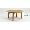 Ronde Teak Tuin Salontafel Ø 70 cm – Tijdloos Massief Teak