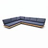 Seminyak hoek loungeset 6-zits met anthraciet aluminium frame en donkergrijze kussens