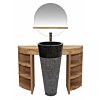 Natural stone washbasin column | Marble | Black Grey Natural stone washbasin column | Marble | Black Grey
