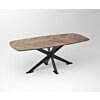 Stijlvolle notenhouten eettafel met massief 3-Rex frame | Teakea.nl