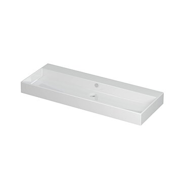 Ink Unlimited wastafel - porselein zonder kraangat - Glans wit 1200x450mm (bxd)