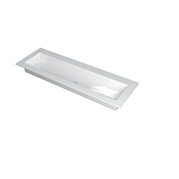 Ink Kraft meubelwastafel 140x45cm - 1 kraangat - Polystone glans wit