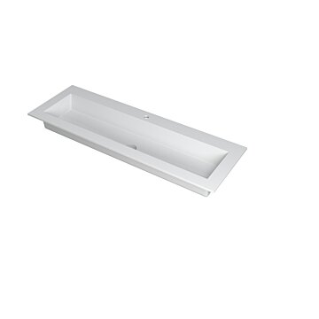 Ink Kraft meubelwastafel 140x45cm - 1 kraangat - Polystone mat wit